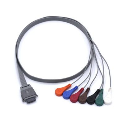 Stainless Steel Connector Holter Cable 1.5 Meters 5 Leads For Hospital Equipment