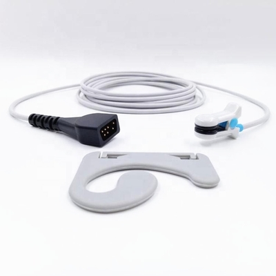 DB9 Adult Ear Clip Medical Spo2 Sensor Reusable 3 Meter 7Pin