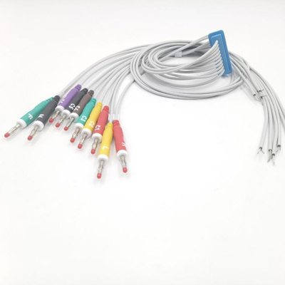 TPU 10 Lead ECG EKG Cable Banana IEC Compatible Half Cale