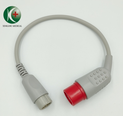 TPU Material Medical IBP Cables 12 Pin 3mt Gray And Red Color