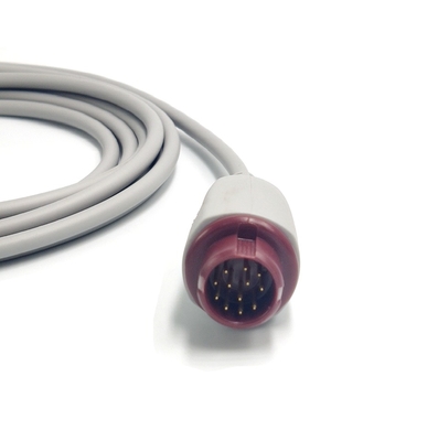 Cable adaptador IBP médico de 12 pines compatible con Mindray 3 metros