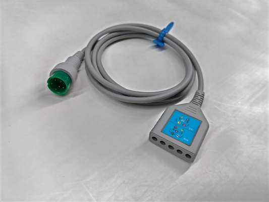 10 pin 5 plomo ECG cable de plomo desechable compatible con GE Marquette