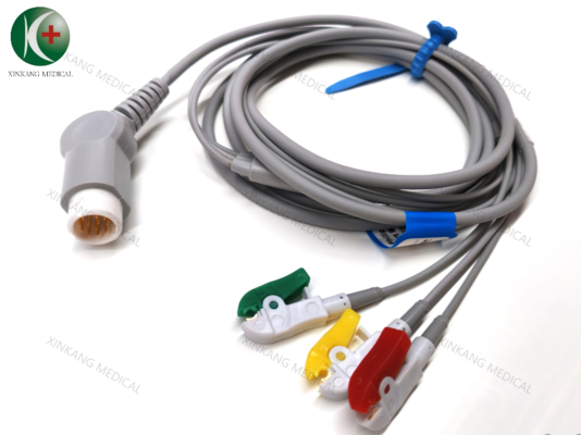 Gelbe TPE-EKG-Kabel und -leitungen Wesentliche Werkzeuge für eine genaue EKG-Überwachung