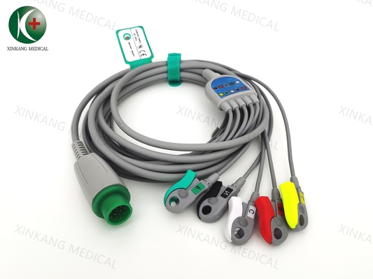 Gelbe TPE-EKG-Kabel und -leitungen Wesentliche Werkzeuge für eine genaue EKG-Überwachung