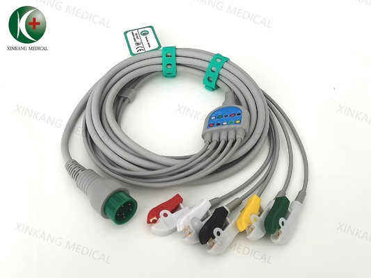 Compatible Hwatimes 6Pin one-piece Ecg 5leads clip IEC