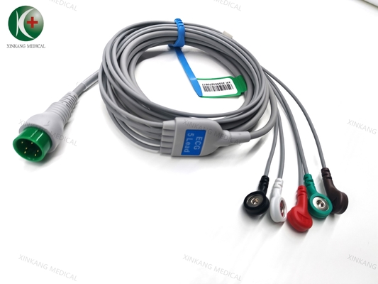 Festgel-Klebstoff-EKG-Elektrodenkabel für genaue Messwerte ISO-Zertifizierung