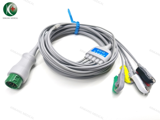 Patient Monitor ECG Cable Leadwires Snap or Pinch Connector Type Stainless Steel Material
