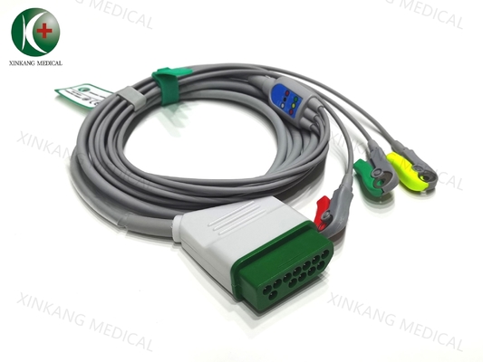 1.5m ECG Lead Cable Green Color for Medical Device Monitoring