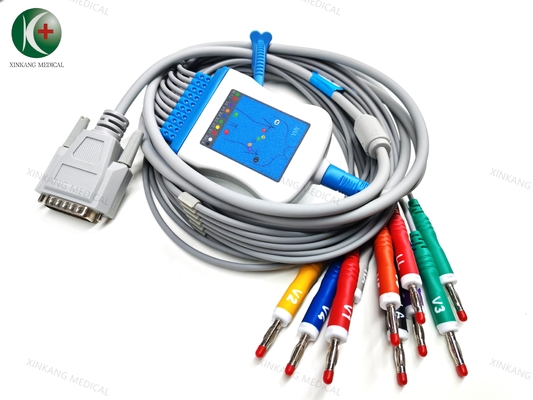 Banana Plug Connector EKG kabel Wit 1 meter voor Leadwire verbinding