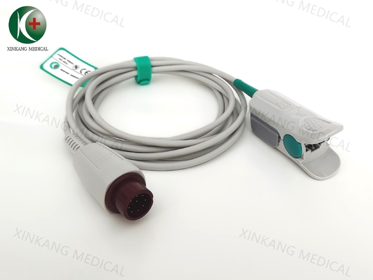 Compatible Nihon Kohden 14Pin  Reusable Adult Clip Spo2 Sensor 3 Meter