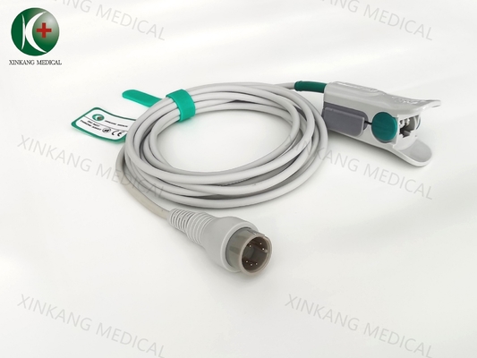 Compatible Nihon Kohden 14Pin  Reusable Adult Clip Spo2 Sensor 3 Meter