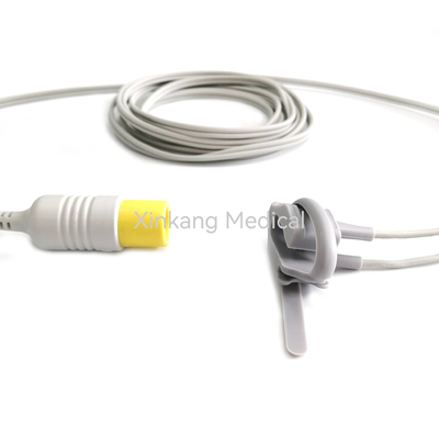 Reusable Medical Spo2 Sensor Adult Ear Clip 7 Pin Compatible Biolight