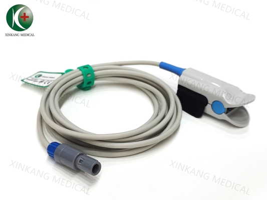 Sensor Spo2 médico reutilizable de 7 pines para adulto con clip de oreja compatible con Nellcor