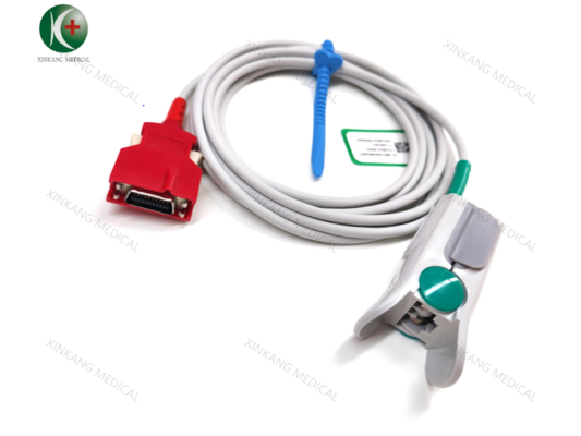 Sonda de sensor Spo2 para dedo adulto Db9 da Nihon Kohden, reutilizável