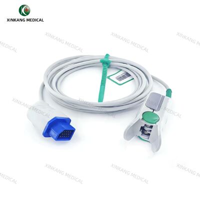 Compatible Nihon Kohden 14 Pin Direct Spo2 Sensor Adult Finger Clip 2.8M 