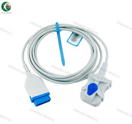 Compatible GE 11Pin Direct Spo2 Sensor Adult Finger Soft 2.8M