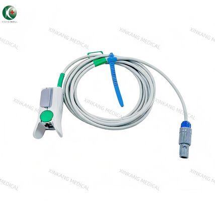 Compatible Mindray 6 Pin 40 Degree Direct Spo2 Sensor Adult Finger Clip 2.8M