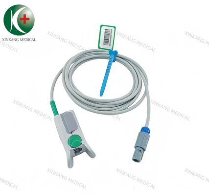 Compatible LE 6 Pin Single Cut Direct Spo2 Sensor Adult Finger Clip 2.8M