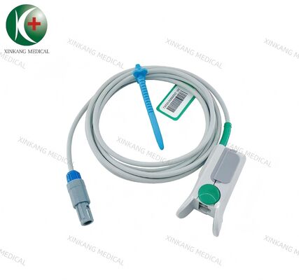 Compatible Nihon Kohden 9 Pin 40 Degree Direct Spo2 Sensor Adult Finger Clip 2.8M