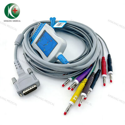 Compatible HP 15 Pin 10-Lead EKG Cable banana Type IEC