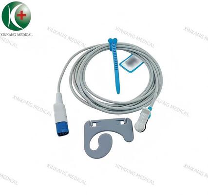 Compatible HP 8 Pin Direct Spo2 Sensor Adult Ear Clip 2.8M