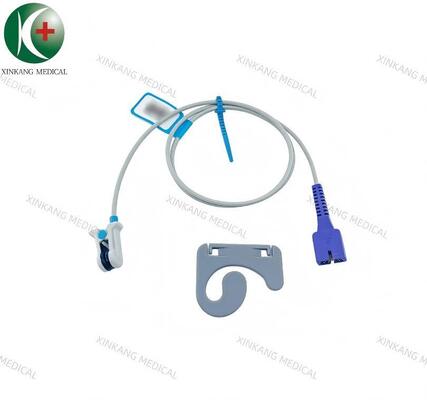 Compatible Nellcor Oximax 9 Pin Spo2 Sensor Adult Ear Clip 1M