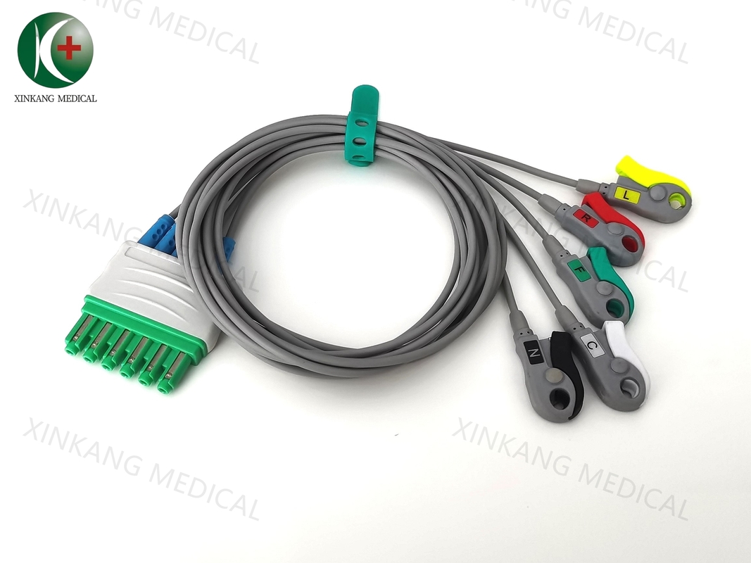 1.5m ECG Lead Cable Green Color for Medical Device Monitoring