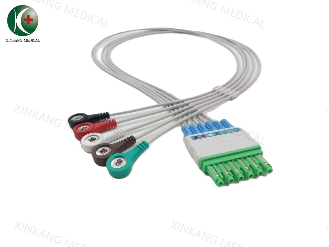 Compatible Draeger-Siemens 5 leads Snap ECG leadwires AHA