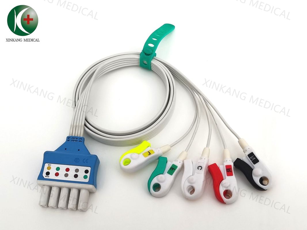 Compatible Siemens drager  Disposable ECG 5leads Leadwire clip IEC