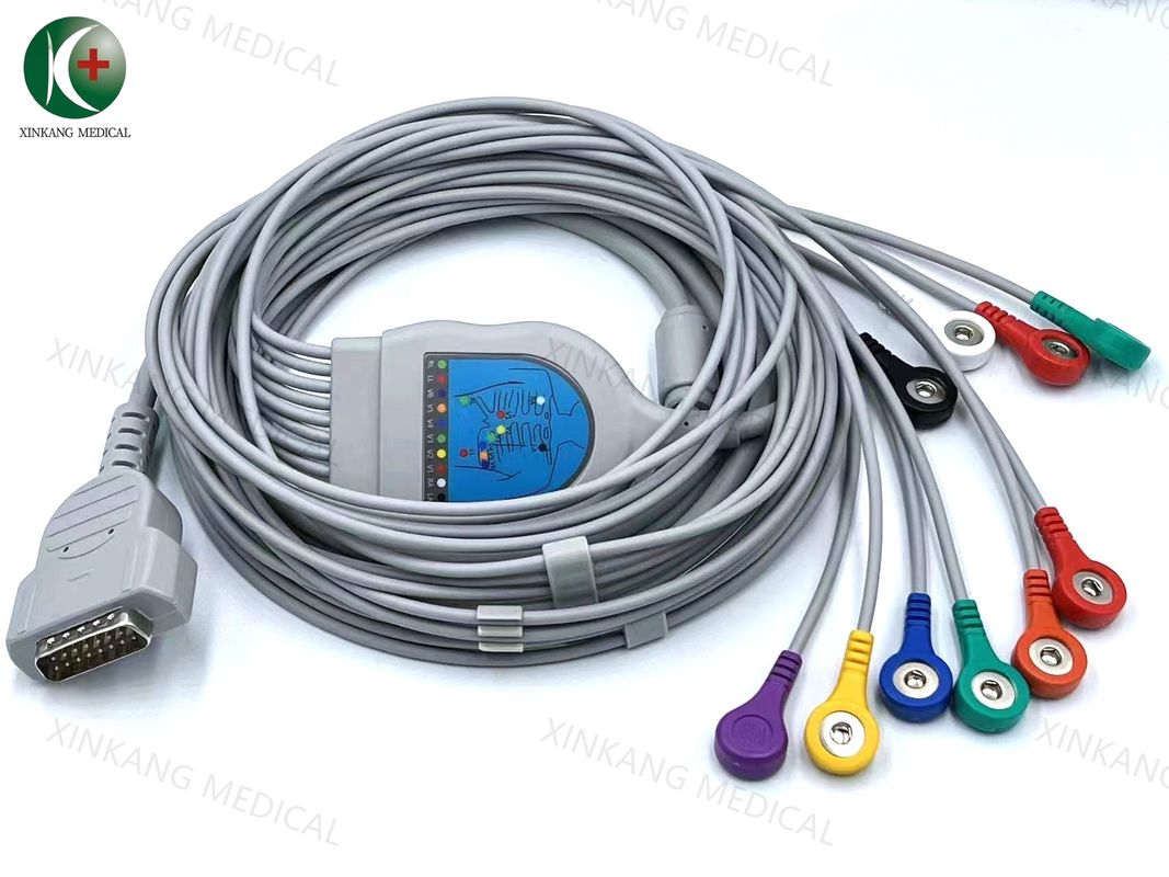 Compatible GE Ekg Cable 10 Leads Snap Type IEC
