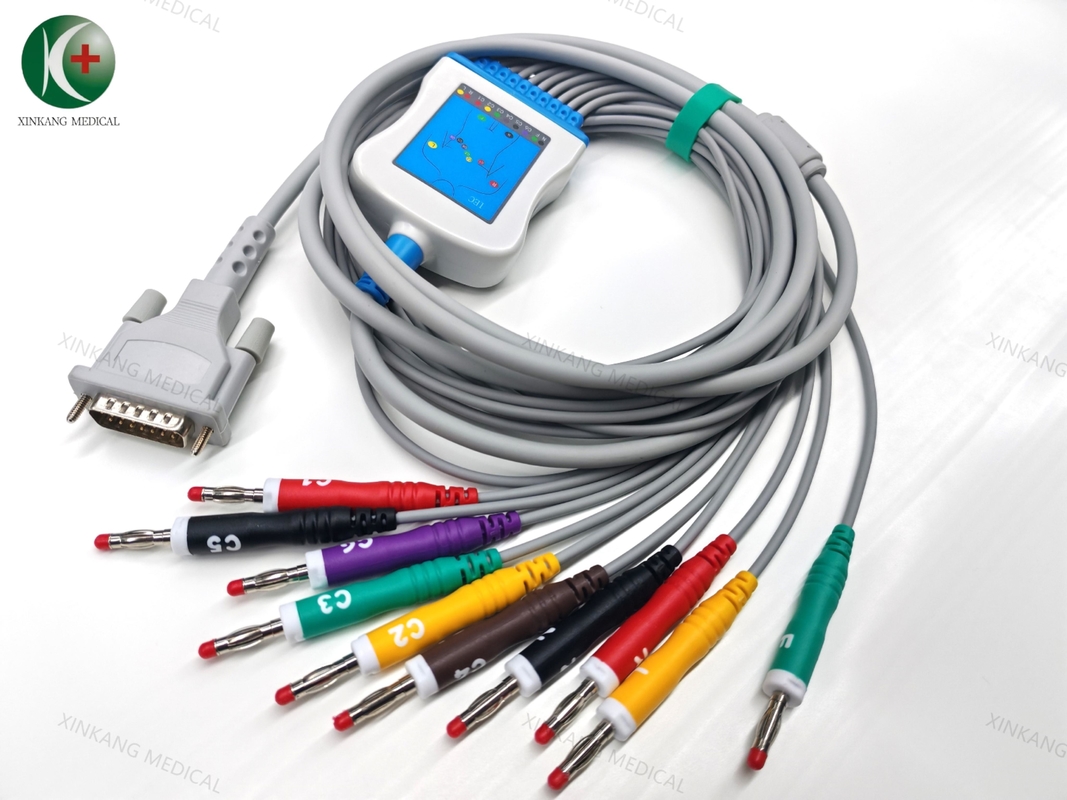Tipo de conector de cable EKG de grado médico en equipos de atención médica