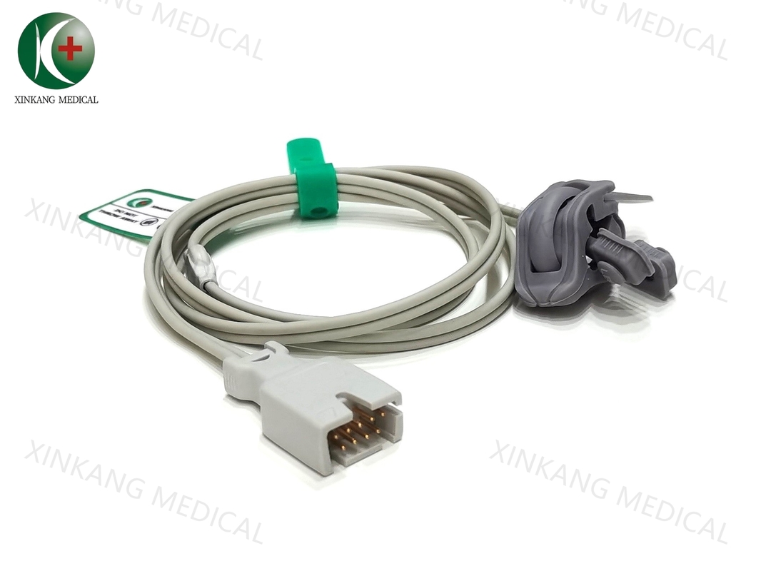 Reusable Medical Spo2 Sensor 7 Pin Adult Ear Clip Compatible Nellcor