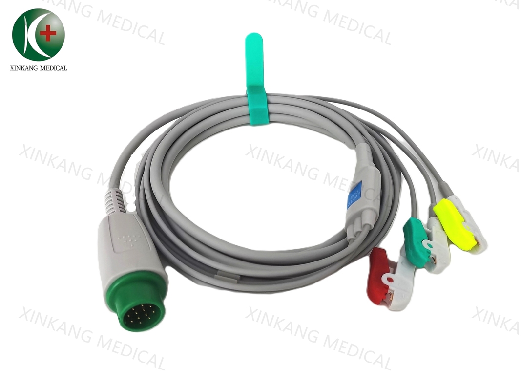 Compatible  Biolight Q type Oximax 3leads Clip IEC