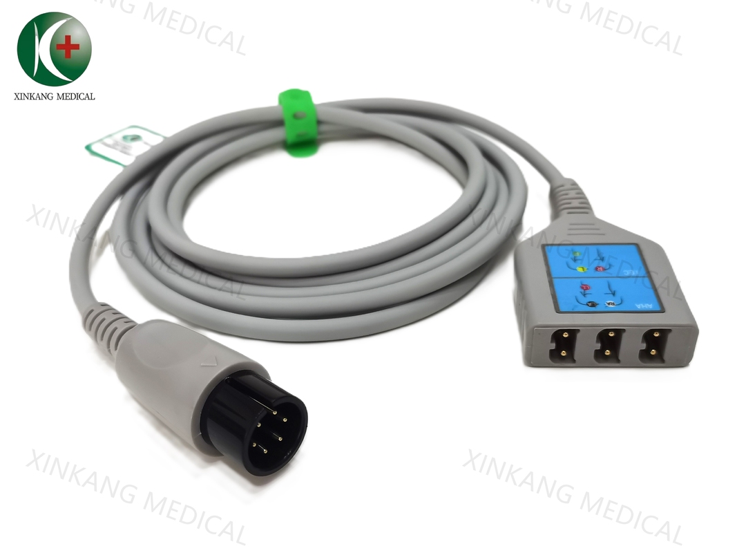 Compatible Mindray 6pin 3leads Ecg Truck Cable LL type