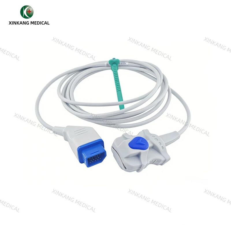 Compatible Nihon Kohden 14 Pin Direct Spo2 Sensor Adult Finger Soft 2.8M 