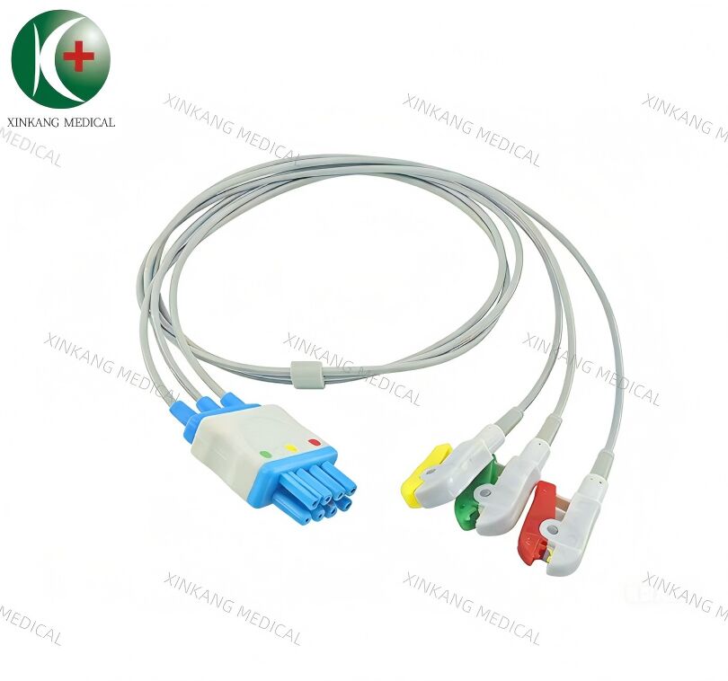 Compatible Nihon Kohden 3 Lead ECG Leadwire Clip Type IEC