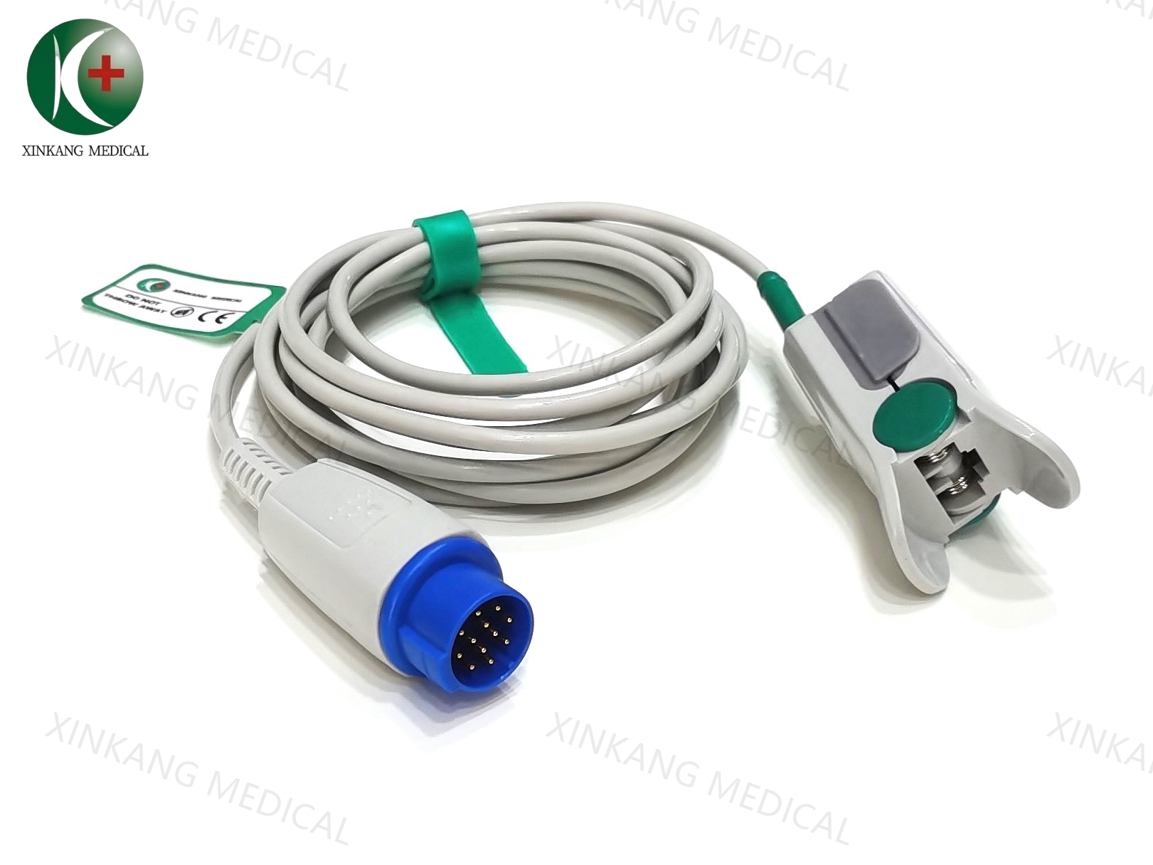 Compatible Biolight Mtype 12Pin spo2 sensor Adult finger clip