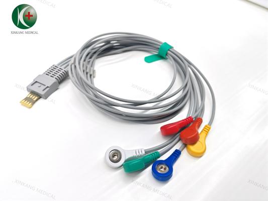 Compatible Schiller MT-200 Holter Cable 6 lead wires